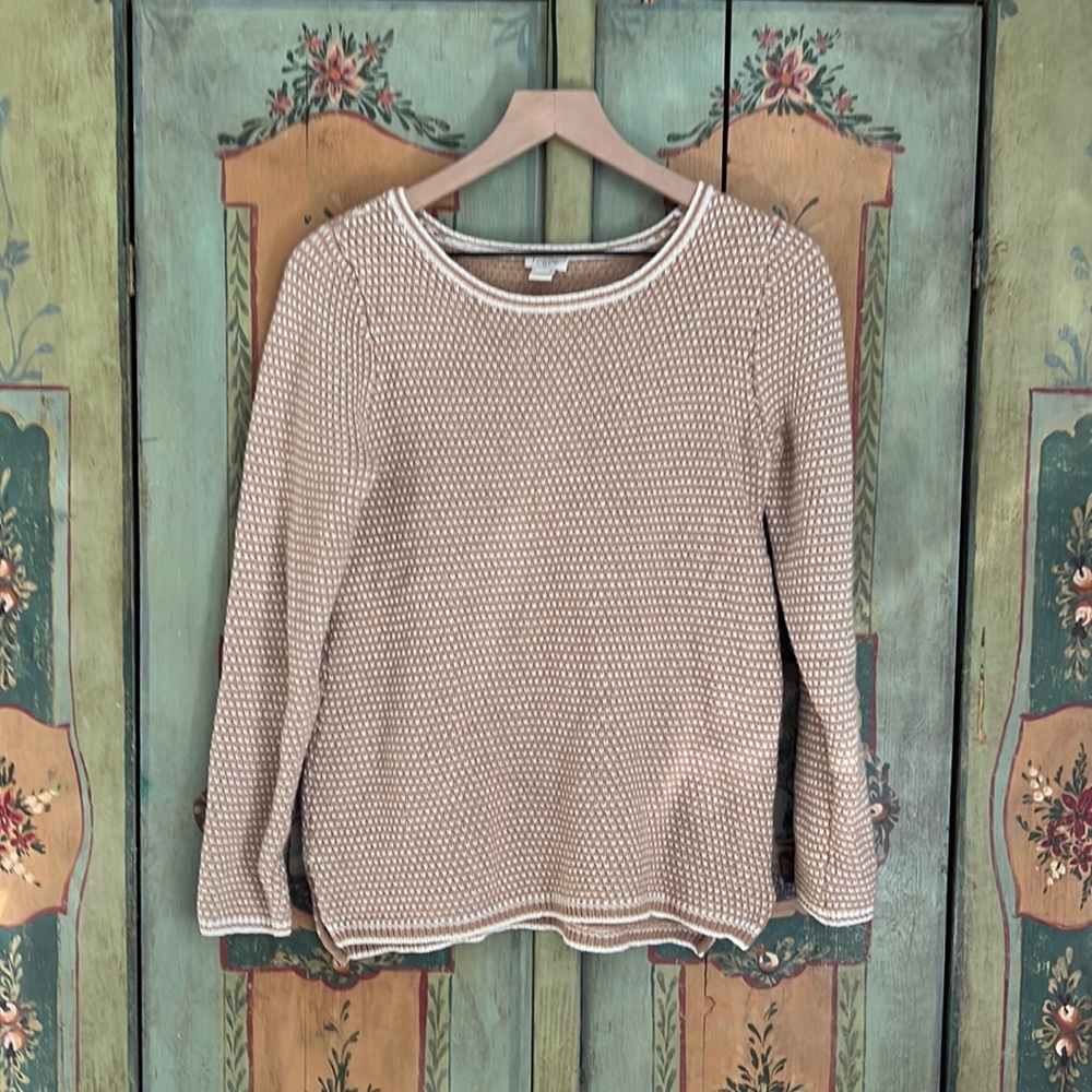 J Crew Super Soft wool blend sweater. M tan camel color